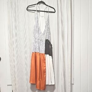 Tibi Mixed Media Midi Dress